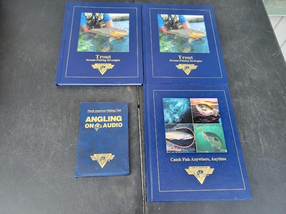 Vintage North American Fishing Club Trout Stream-Fishing Lot (4) HC USA Audio